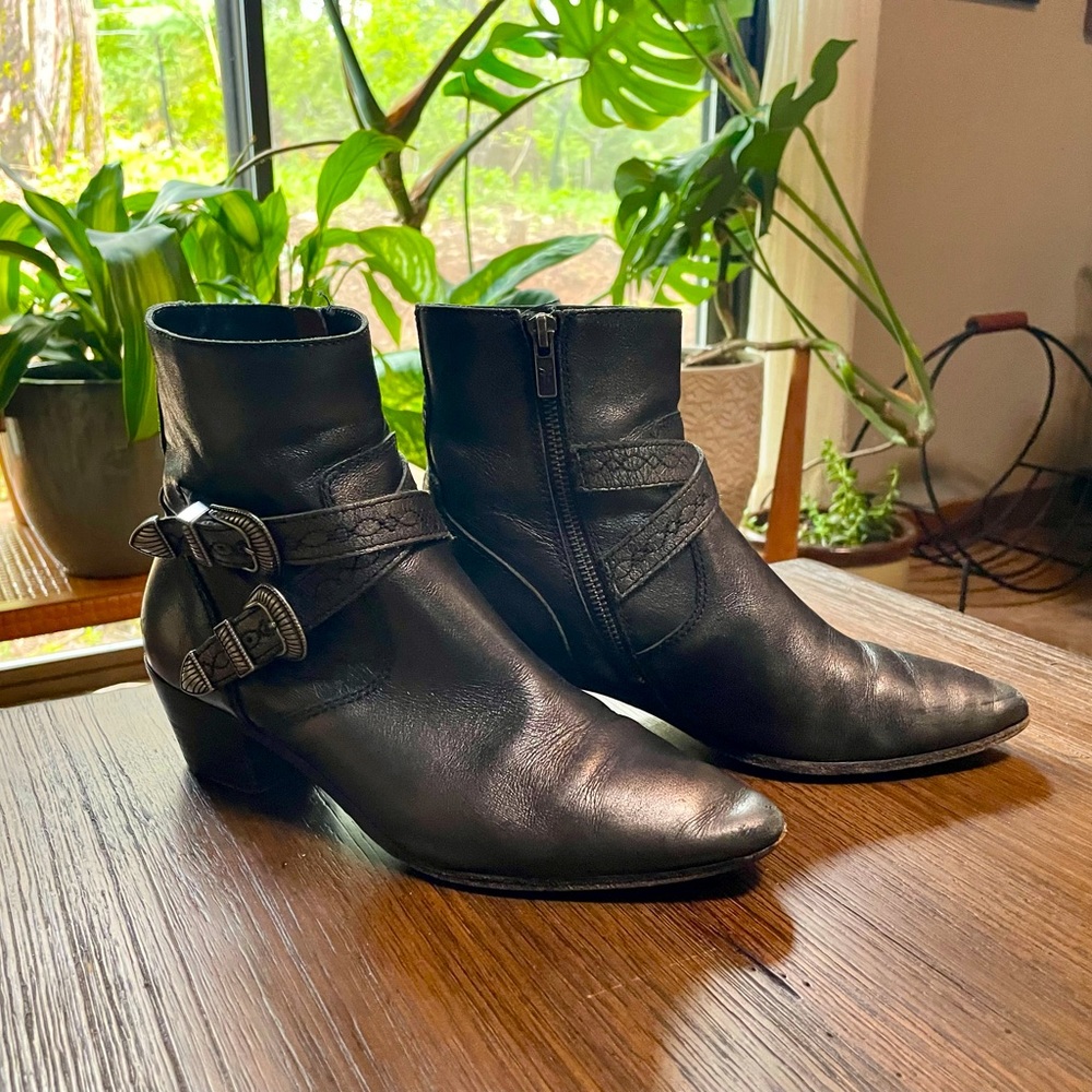 Frye Western Ankle Boots with Pointed Toe